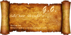 Gábor Olivér névjegykártya